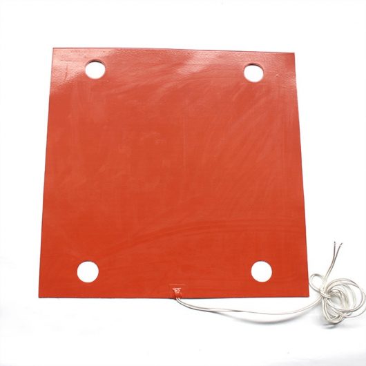 Almohadilla calefactora de caucho de silicona de 12V 300×300 MM para cama con calefacción de impresora 3d