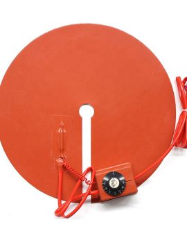 Almohadilla calefactora redonda de silicona de 350 mm y 800 W