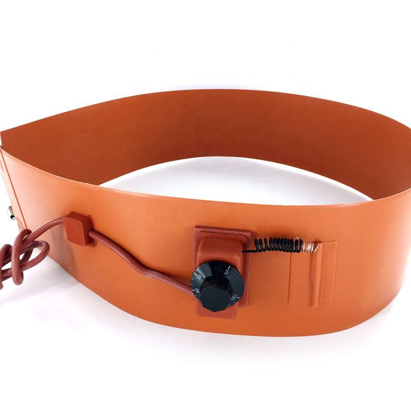 Calentador de almohadilla de silicona flexible 200L con controlador de temperatura para tanque de aceite