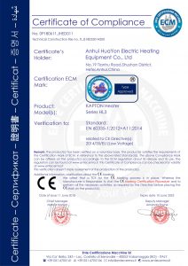 Aquecedor flexível com certificação CE