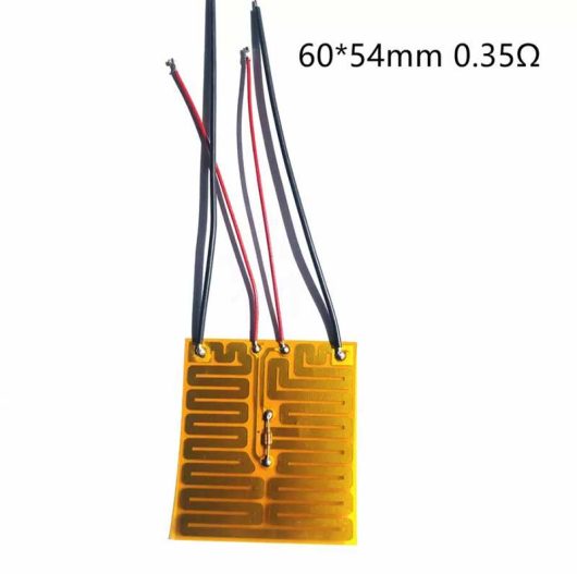 Almohadilla calefactora Kapton de película delgada de poliimida adhesiva de 0,35 Ω (3) Almohadilla calefactora Kapton de película delgada de poliimida adhesiva de 0,35 Ω (3)