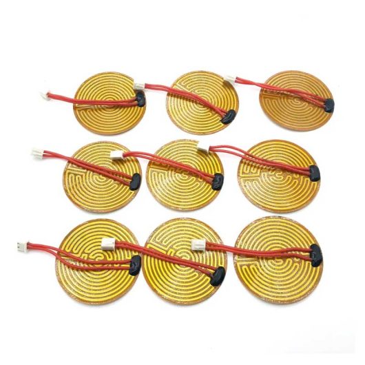 Elemento calefactor de película de kapton eléctrico industrial personalizado de 50 mm (4) Elemento calefactor de película de kapton eléctrico industrial personalizado de 50 mm (4)