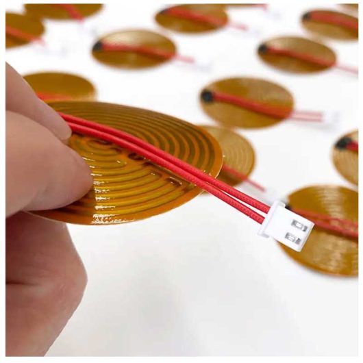 Elemento calefactor de película de kapton eléctrico industrial personalizado de 50 mm (6) Elemento calefactor de película de kapton eléctrico industrial personalizado de 50 mm (6)